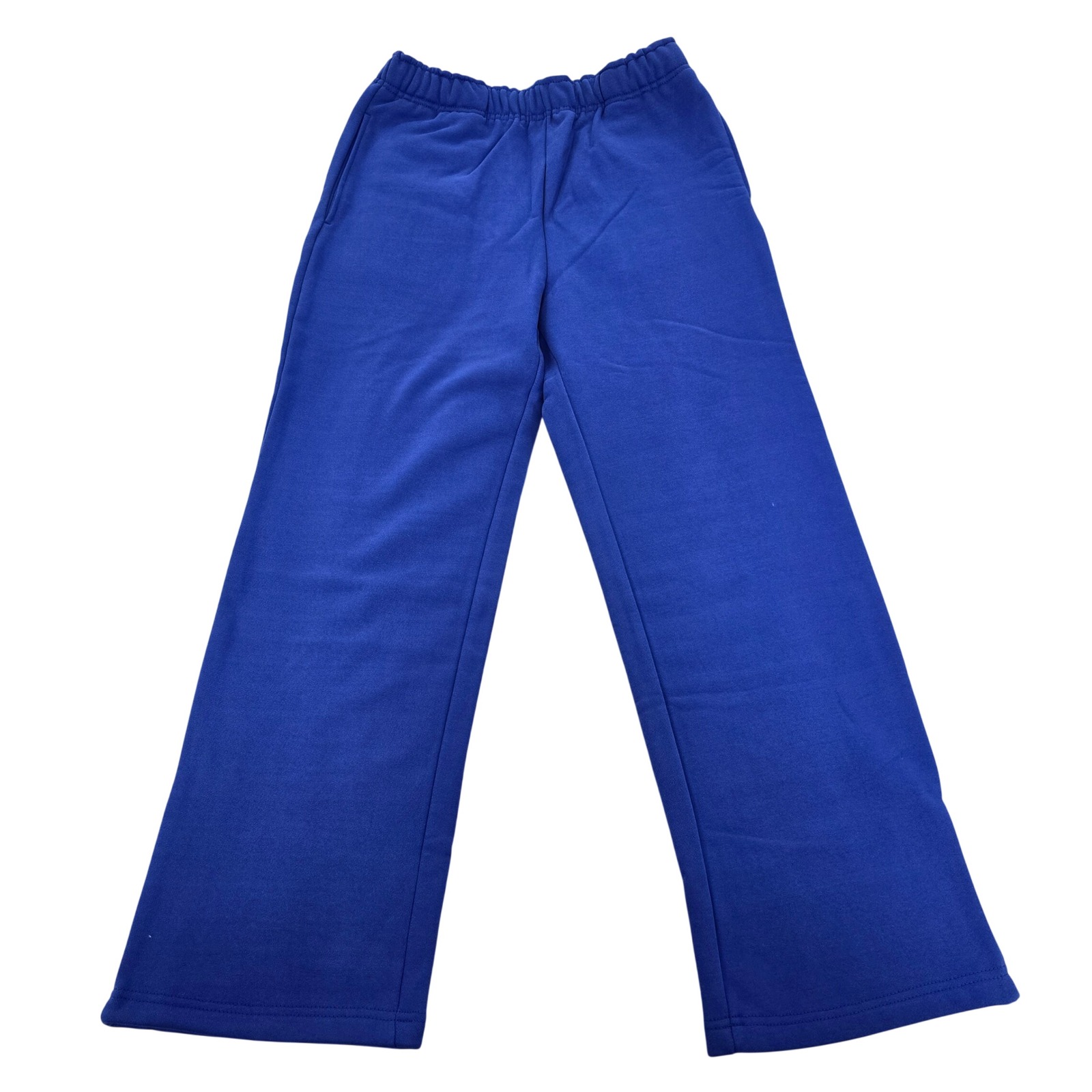 Lucidblanks Royal Blue Wide Leg Sweatpants M 100% Cotton Flared Joggers — image 3 of 8
